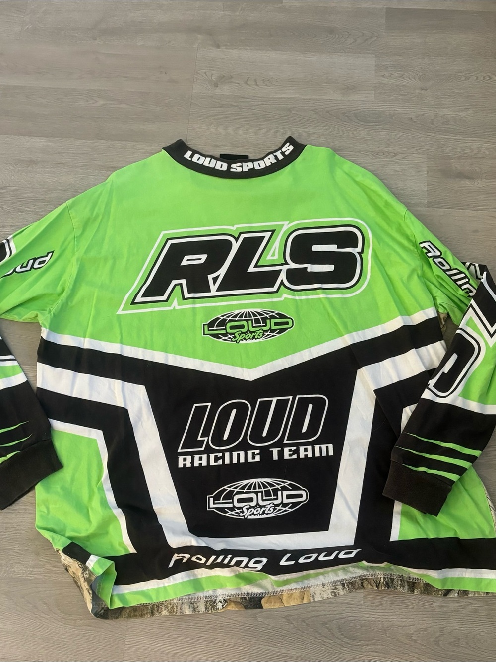 Loud Sports RLS Green & Black Long Sleeve Racing Shirt